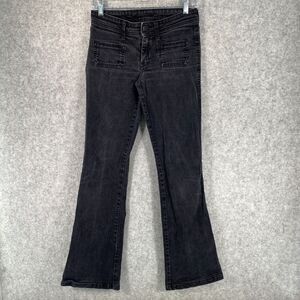 MNG Mango Denim Black Flare Leg Jeans Womens Size 4‎ W27